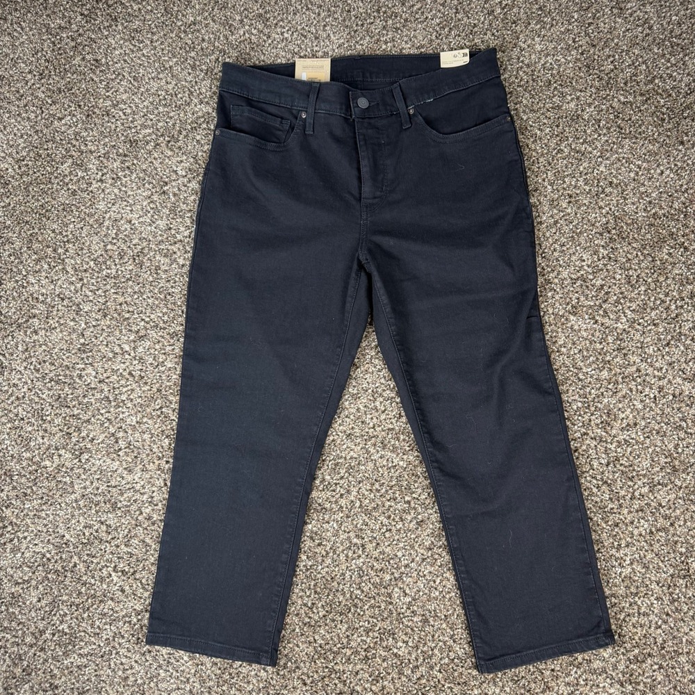 Levis 311 Shaping Skinny Capris Black Mid Rise Hypersoft Denim Size 30 NEW